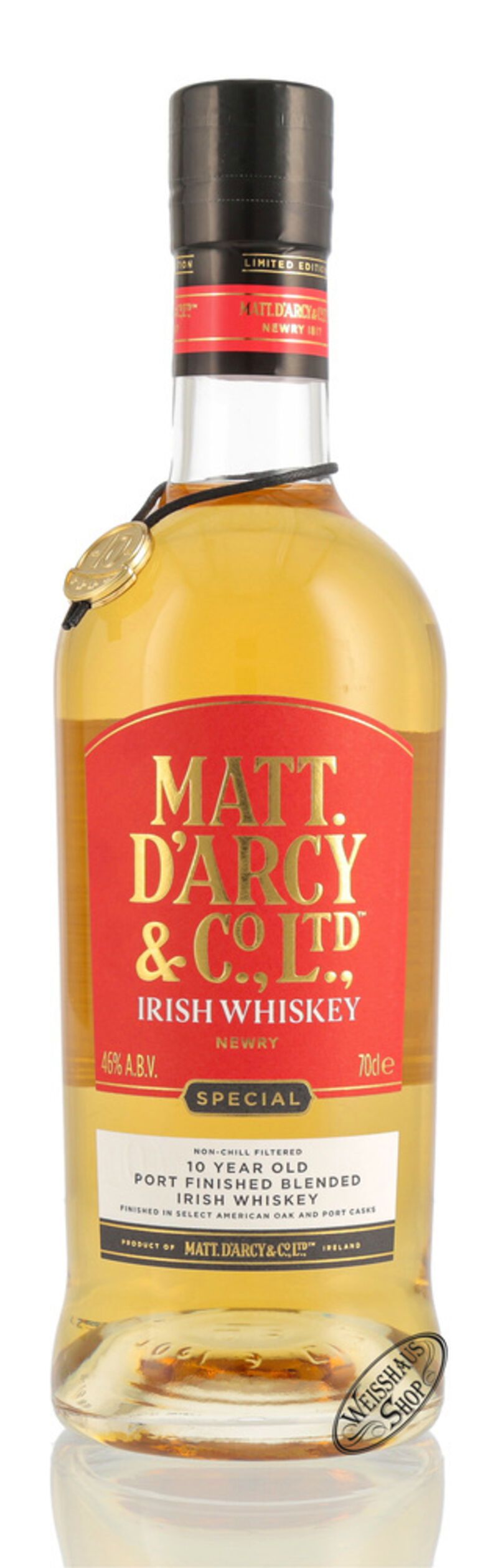 Matt D Arcy 10 YO Port Finish Irish Whiskey Naked 46 Vol 0 70l