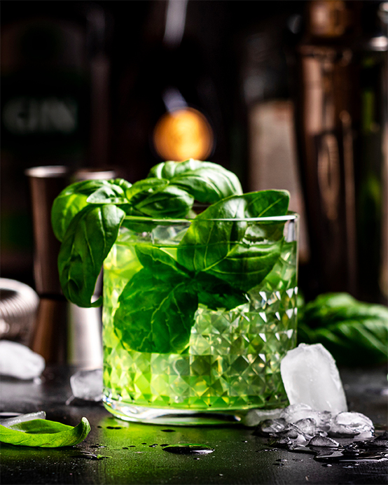 Gin Basil Smash Cocktail